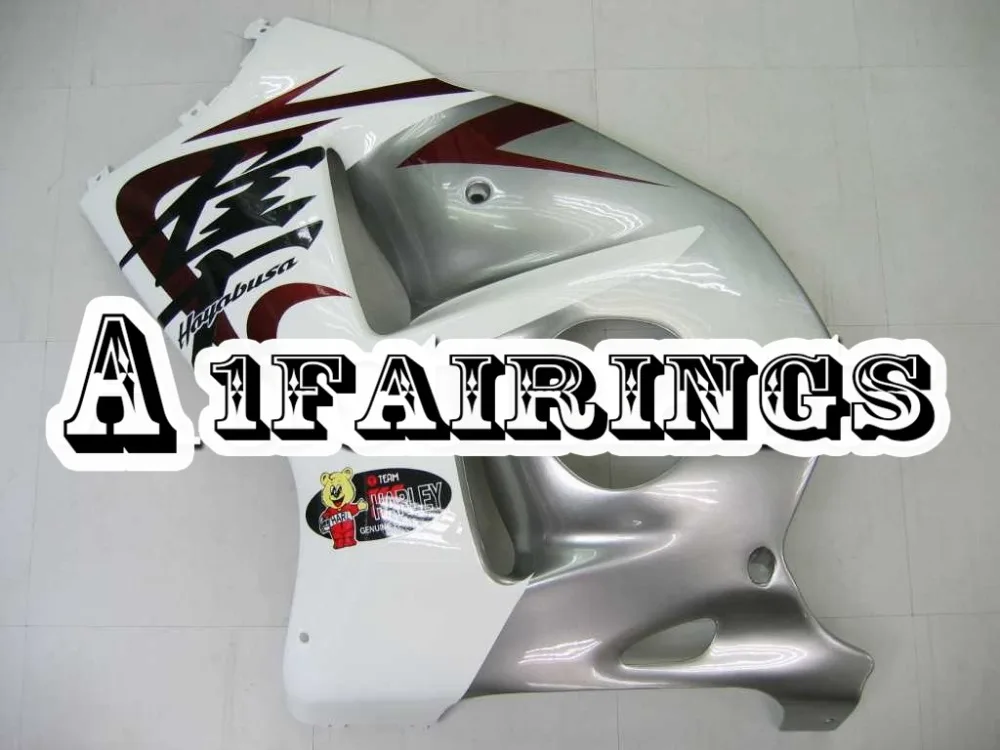 Полный комплект обтекателя Для Suzuki GSXR1300 Hayabusa 1997-2007 98 99 00 01 02 03 04 05 06 ABS Пластик мотоциклы серебряное белые чехлы