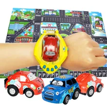 2 в 1 мини-часы с дистанционным управлением радиоуправляемая Игрушечная машина модели образовательных игрушек автомобиль гравитационный Датчик управления(с картой) лучший подарок для детей