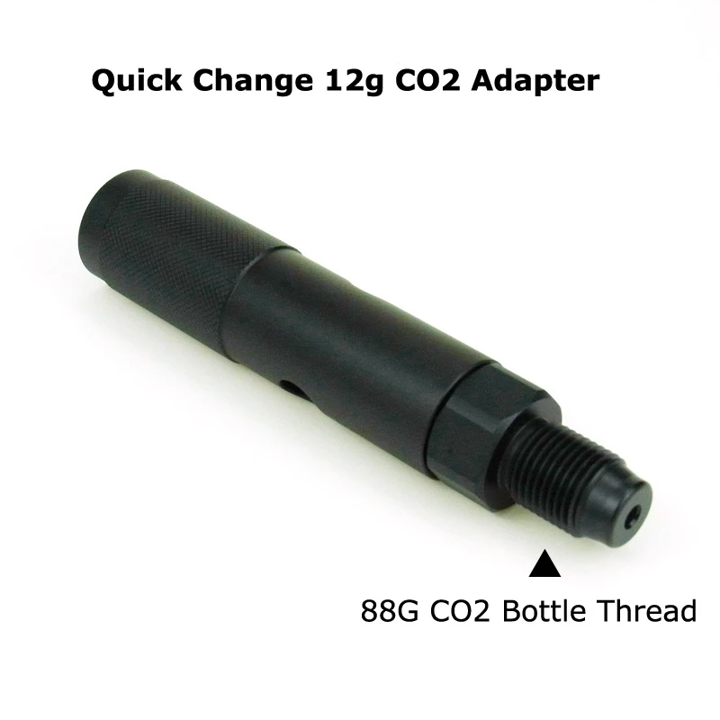 Paint Ball Pcp Air Quick Change 12G Co2 Adapter With Co2 88G Bottle Threads For Airforce