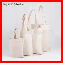 50 шт./лот) Размеры: 35x40 см пустая сумка Eco хлопок