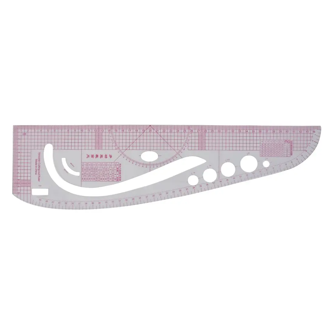 Ptwola Plastic Curved Corner Cutter Sewing Patchwork Quilt Ruler Multifunctional Thread Circle Cutting Cloth Template Craft Tool Fabric Slotted Ruler Holder For DIY Handmade Measuring Supplies