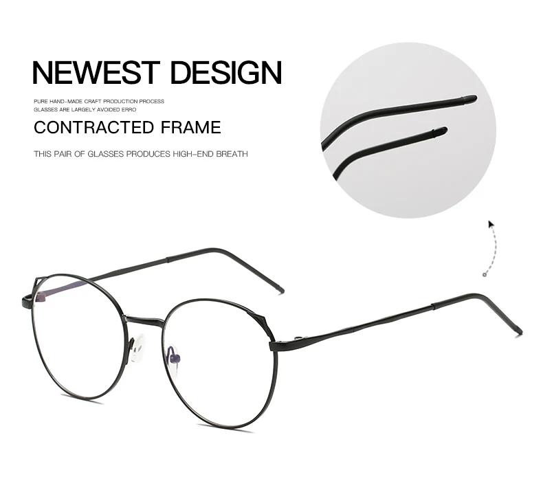Lunettes de mode femelle ovale en metal cadder femmes de lunettes прозрачные lunettes Lunettes Hommes