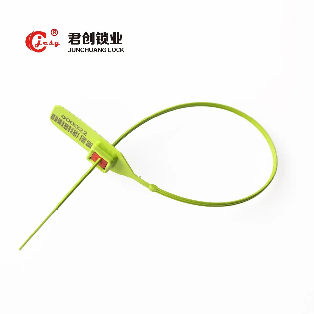 

JCSY JCPS203 tear off fire extinguisher plastic security seal Disposable Pull Tight Plastic Security Seal With Barcode 5000pcs