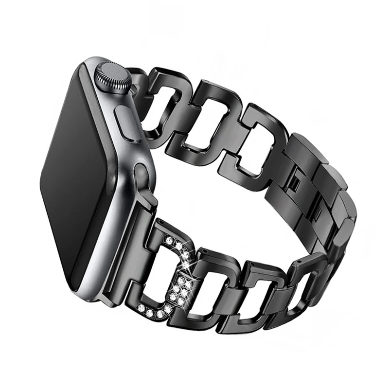 

strap for apple watch 4 band 42mm 38mm 44mm 40mm iwatch correa series 4/3/2/1 stainless steel metal watchband noble bracelet