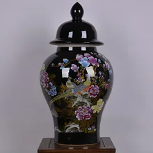 Oferta specjalna czarny glazury i Zijin ogólne zbiornik lądowania duże pulpit wazon salon sypialnia wejście Jingdezhen ceramiczny wazon