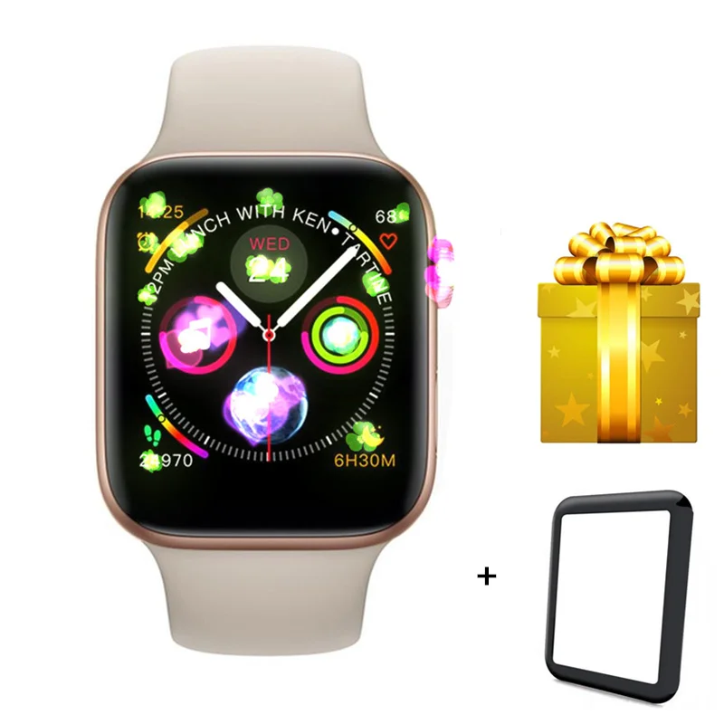 

IWO8 latest smartwatch men women with ECG call message reminder heart rate monitor VS series 4 for apple iphone ios watch reloj