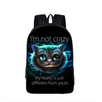 

Cute Beautiful Creative Cheshire Cat Backpack Students Boys Girls Bags Fashion Cool Pattern Schoolbag Teens Daily Backpack