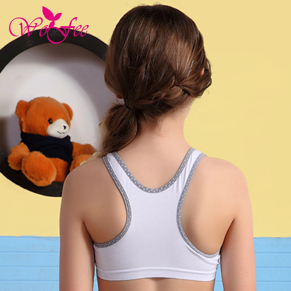 Tsfit-Land Students Sports Design Y-Shoulder Straps Cotton Breathable Training Bras Without Back Hooks B8014