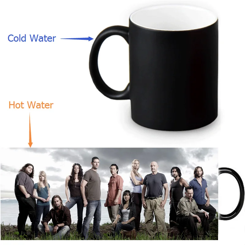 

lost mug 12 OZ/350ml morphing coffee mugs novelty heat changing color transforming Tea Mugs