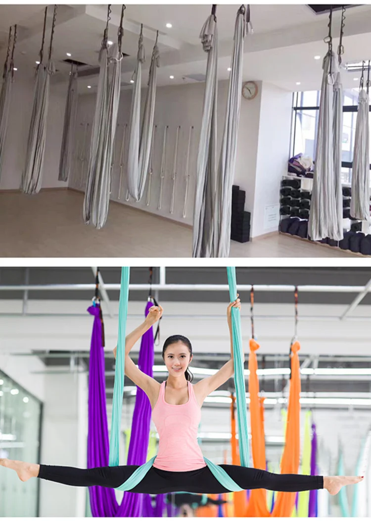 Prior Fitness Top Quality Nylon Tricot Yoga Hammock Fabric 4Mx2.8M Anti Gravity Aerial Yoga Hammock Silks -Quality Guarantee (16)