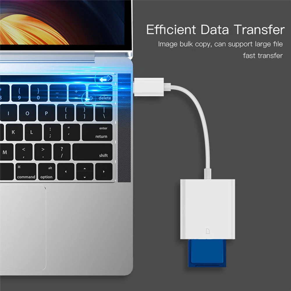 Кардридер USB-C type-C на SD TF OTG Смарт-карта памяти Адаптер для телефона компьютер ПК MacBook Pro USB 3,0 Белый