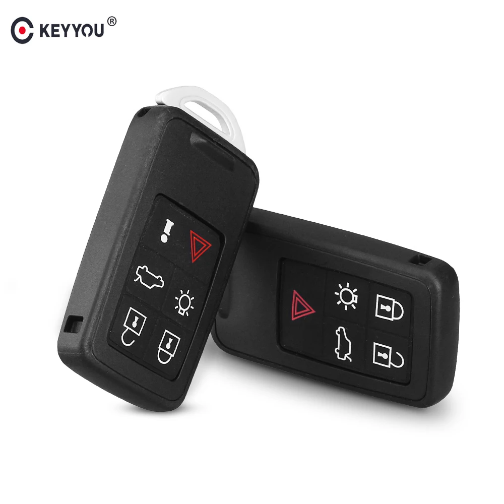 KEYYOU For Volvo S60L/XC60/S80L/V60/V40 5 Buttons Key Blank Fob Case 6 Buttons Remote Key Shell Auto Car Key - HTB1STMIaozrK1RjSspmq6AOdFXa4