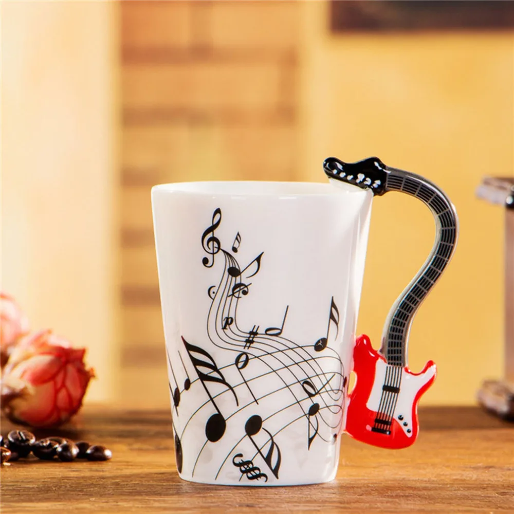 Горячая Распродажа, новинка художественная керамическая кружка, чашка с музыкальным инструментом, стильная кофейная чашка с молоком, рождественский подарок, посуда для напитков для дома и офиса