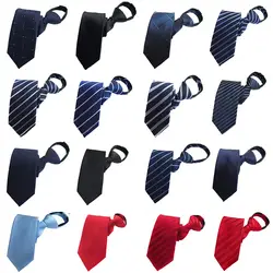 Для мужчин Бизнес полосатый широкий молния галстук Свадебная вечеринка Высокое качество предварительно связали галстук BWTHZ0313