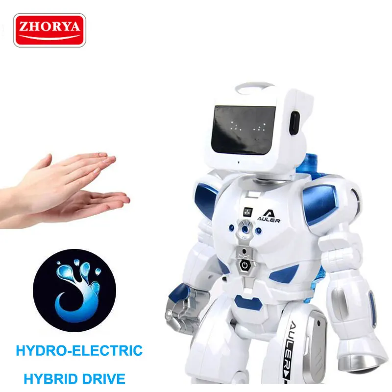 

Zhorya toys RC Robot Intelligent robot Remote Voice Control Music Light Electronic Toy Water power generation as Children Gifts