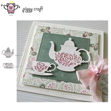 Piggy artesanato corte de metal morrer molde flor bule de chá scrapbook papel ofício álbum cartão perfurador faca cortador arte morrer