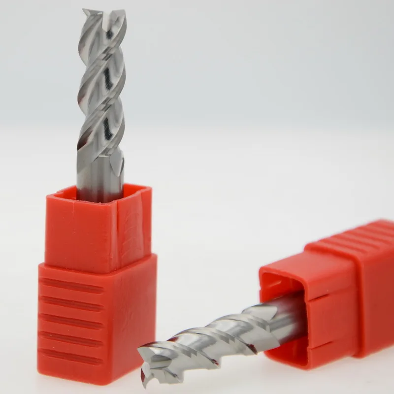 MOSASK 3 Flutes HRC55 Processing aluminium 4MM 6MM 8MM 10MM straight shank solid Cemented carbide router