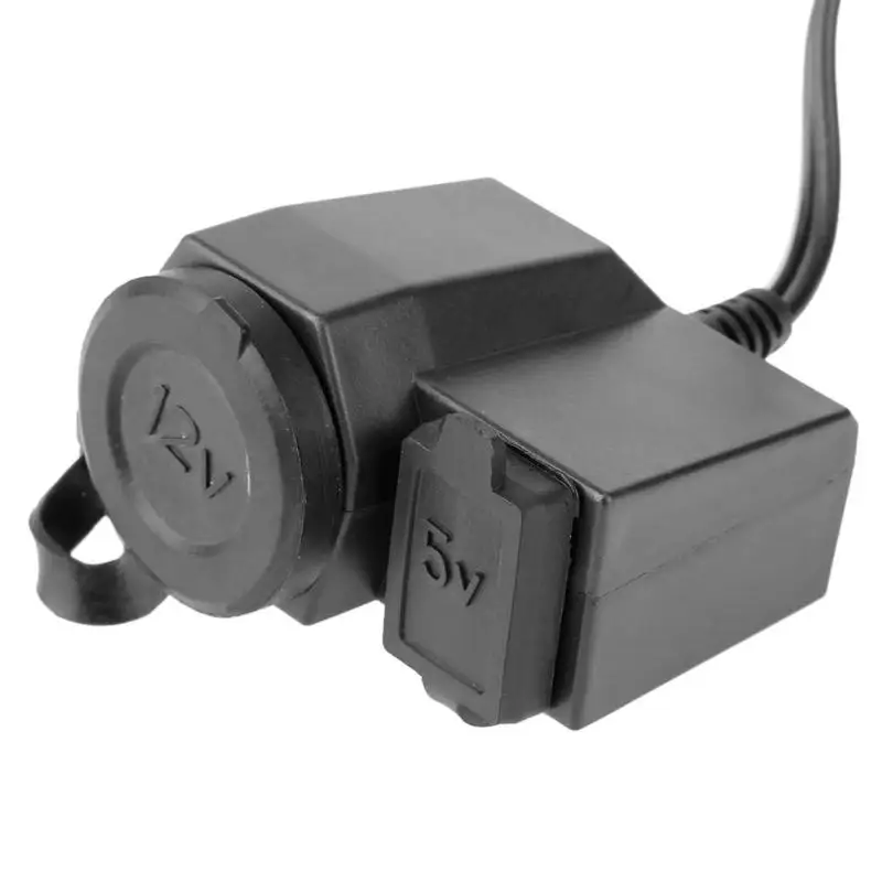 12V Водонепроницаемый для телефона на мотоцикл gps Зарядное устройство USB Мощность гнездо прикуривателя подходит для детей преддошкольного возраста; штанины; скутеров и автомобилей