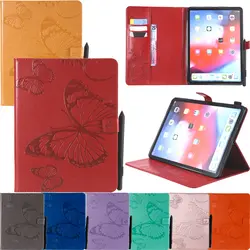 Бабочка кожаный бумажник с рельефным узором Магнитная флип-чехол для планшета кожного покрова Shell Coque принципиально для Apple iPad Mini 1/2/3/4 (7,9