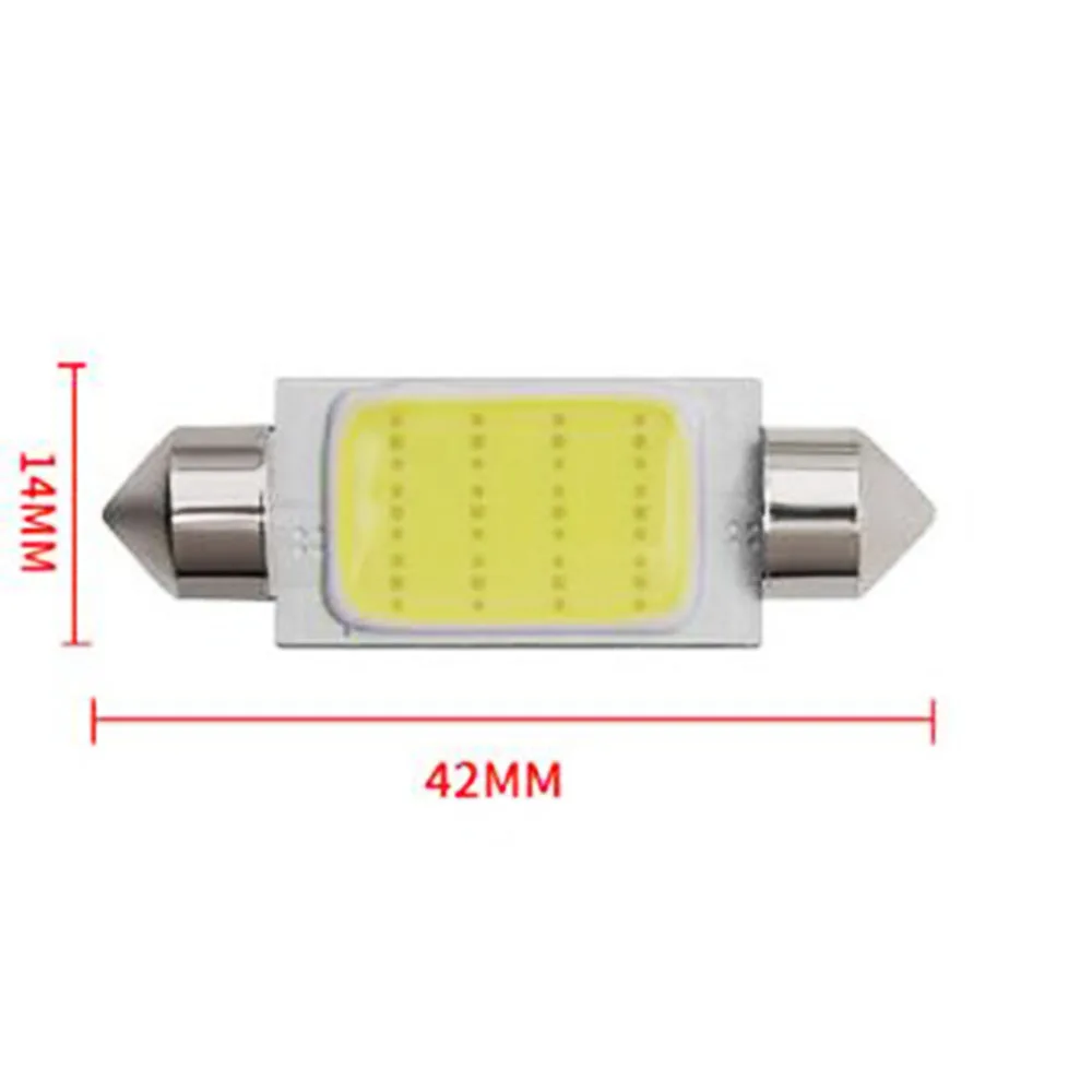 36 мм, 39 мм, 41 мм, автомобильный COB светодиодный светильник, белый автомобильный купол, лампа для чтения карт, автомобильная интерьерная лампа, DC12V, автомобильные товары, автомобильные аксессуары, Прямая поставка - Название цвета: 41mm