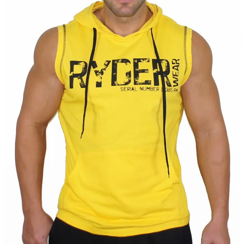 

ZOGAA 2019 Crop Top Man Cotton Vest Hat Hooded Fashion Casual Running Gym Fitness Sport Breathable Vest