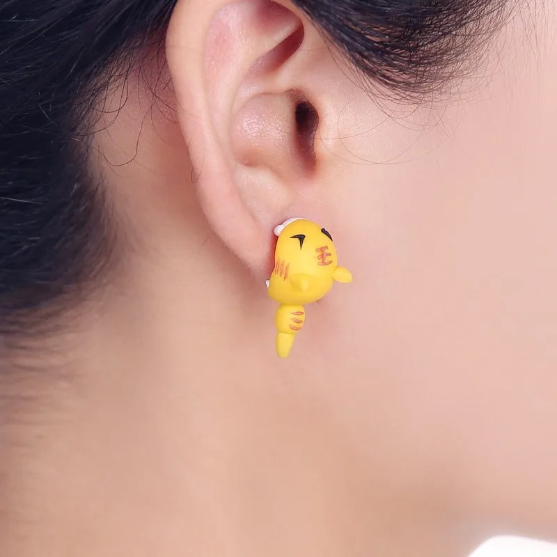 

TTPAIAI 30 Handmade Polymer Clay Lovely Tiger Stud Earrings Fashion Jewelry Cartoon Animal Earrings For Women Girl Kid Gift