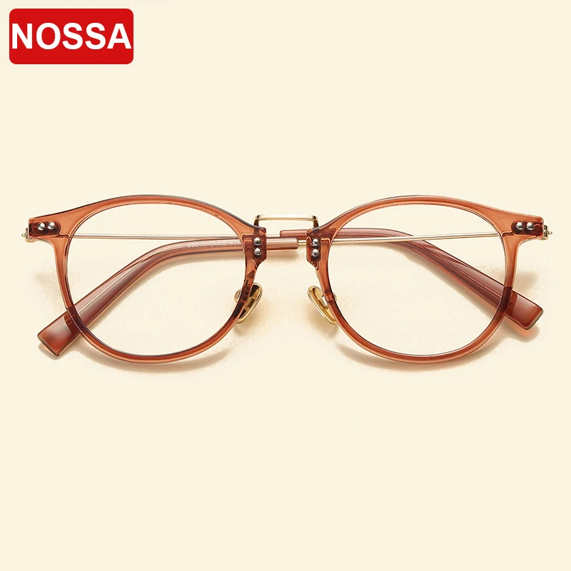 NOSSA Brand Vintage Designer TR90 Glasses Frame Japan Style Points