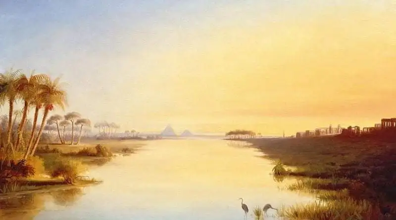 lukisanpemandangansungai
