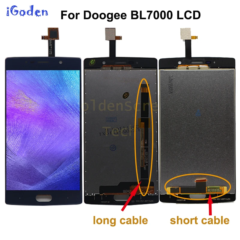 100% протестированный экран для 5 дюймового ЖК-дисплея Doogee BL7000 + цифровой