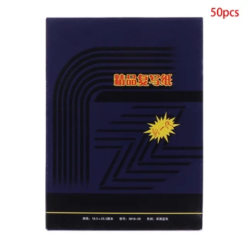 

50 Sheets Carbon Paper Double Sided Carbon Copier Stencil Transfer Paper Stationery Supplies 16K