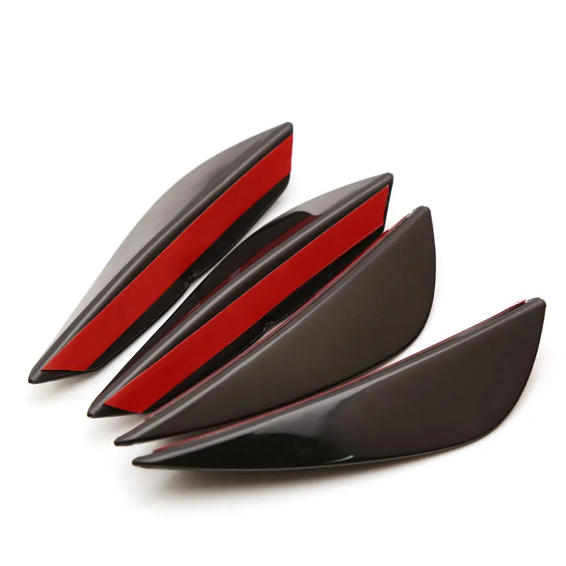4pcs Universal Car Styling Mouldings Bumper Corner Guard Protector Car Auto Truck Decoration Strip Carbon Fiber Front Knife