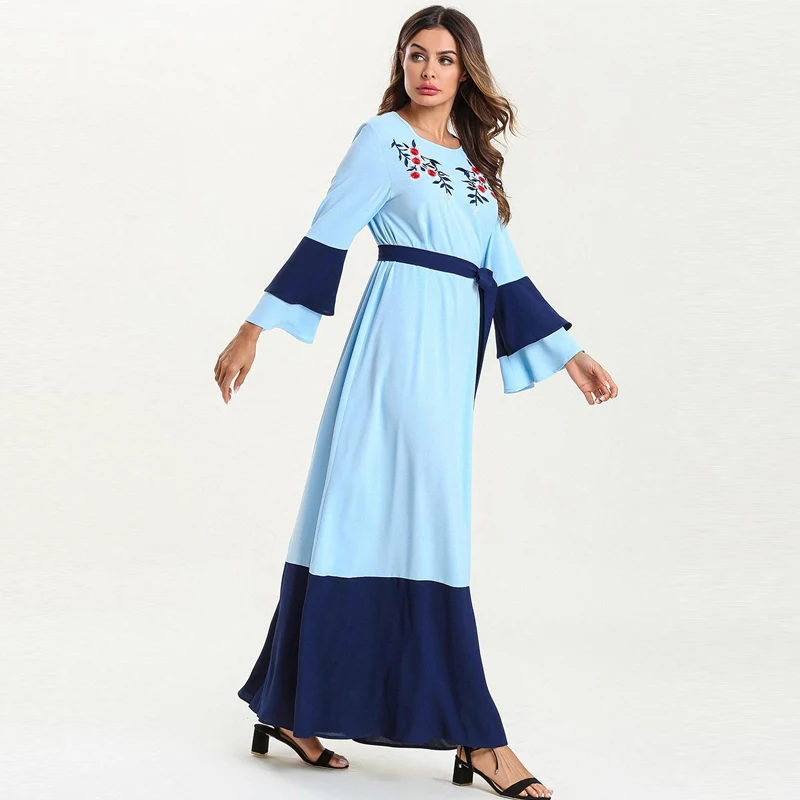 Vestidos Кафтан Дубай Исламская мусульманская абайя платье ХИДЖАБ КАФТАН Турция Elbise Рамадан Sukienki платья для женщин ИД арабское платье