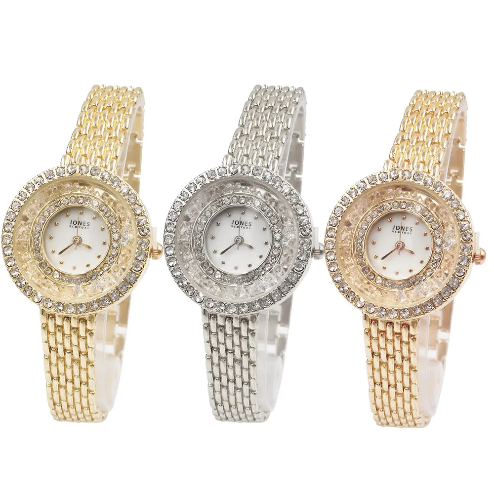 

Relogio Feminino Women Round Full Diamond Bracelet Watch Analog Quartz Movement Wrist Watch 2019 New Fashion Luxury Brand