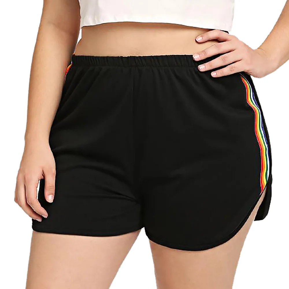 

feitong 2019 Women Shorts Summer Silk Slim Beach Casual White Edge Waist Loose Short korean high waisted skinny sexy shorts #w35