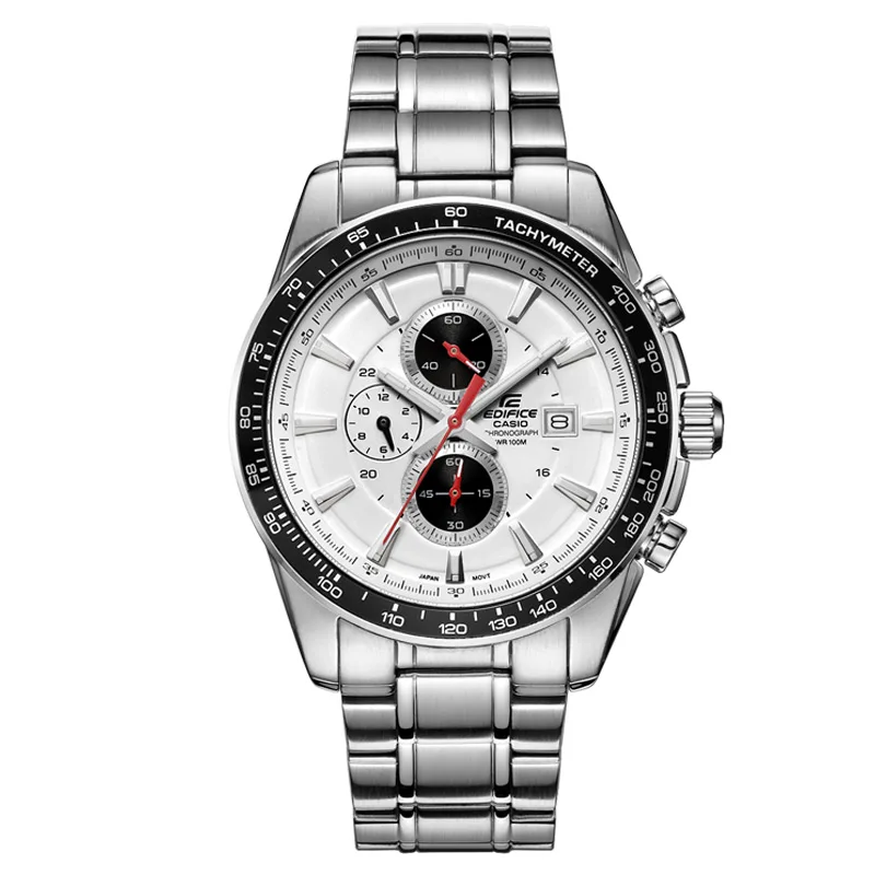 

Casio men's watch three-eye steel belt 50 meters waterproof men's quartz watch EF-547D