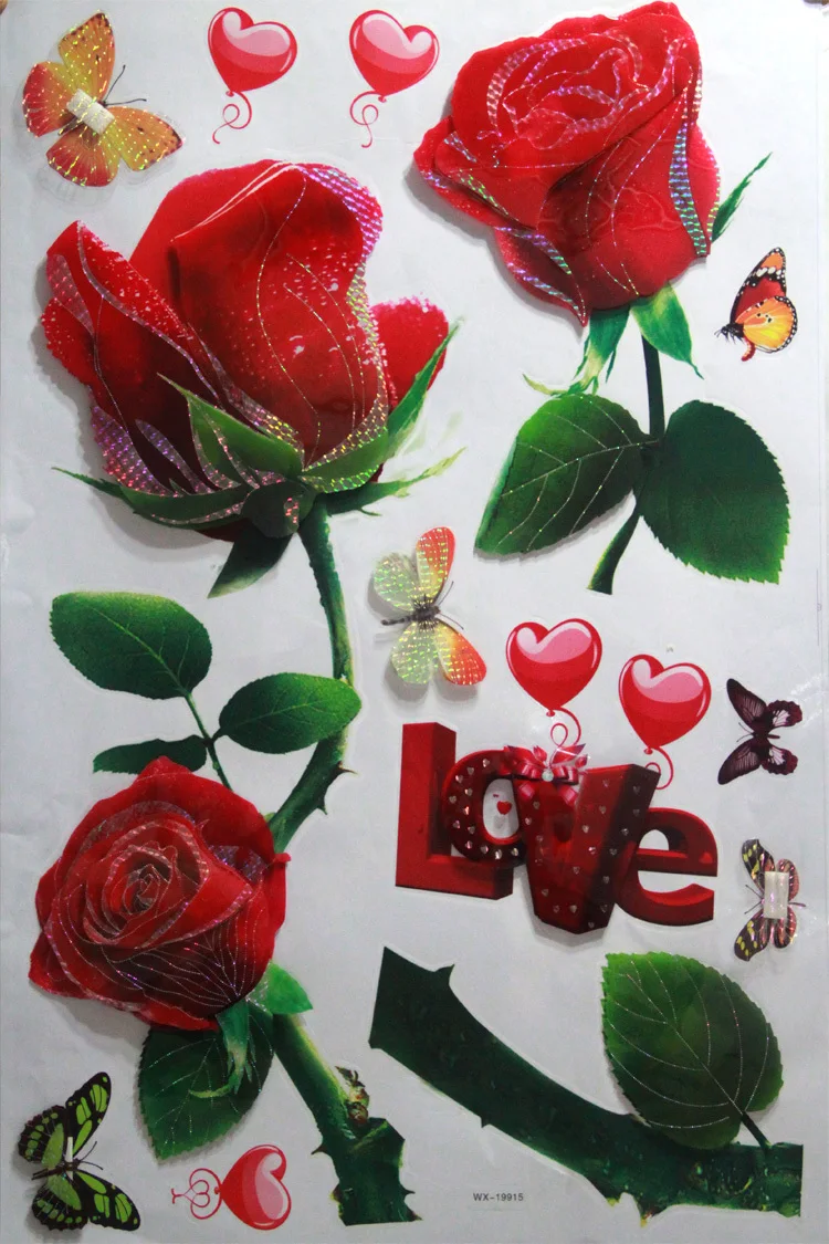 3D Girl Flower Wall Stickers Rose Sticker Butterflies Wallpaper 3D Girl Flower Wall Stickers Rose Sticker Butterflies Wallpaper