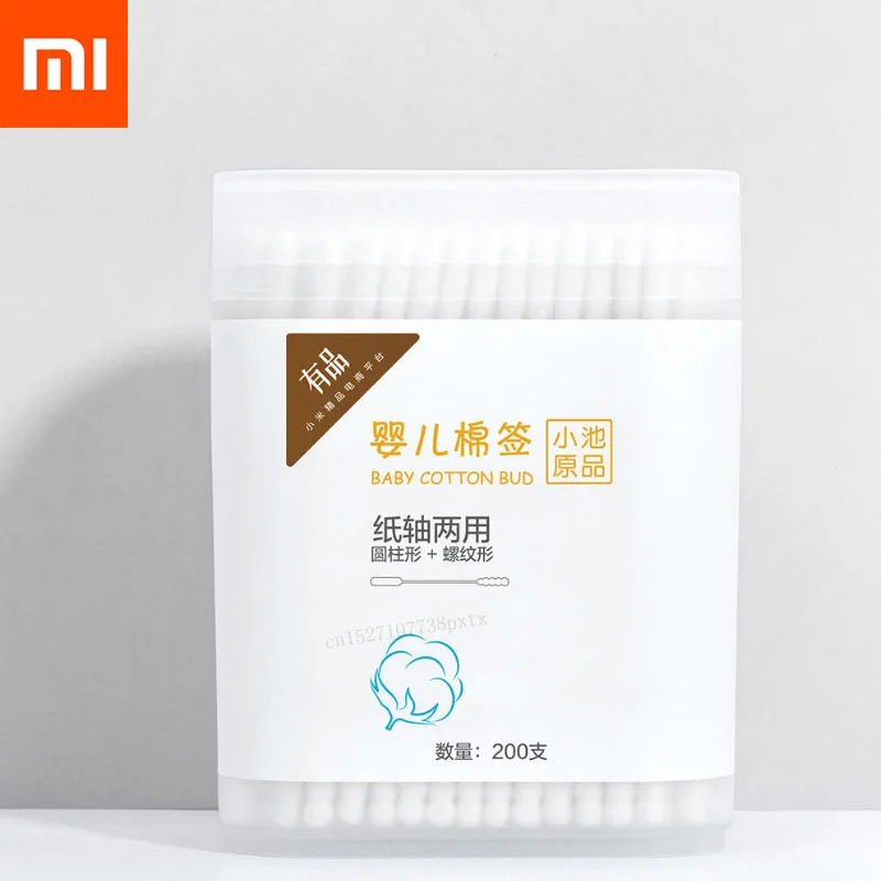 Xiaomi Mijia ватные палочки Бумажные палочки две головы лизание уха дезинфекция острые ватные палочки специальные деревянные палочки для дома ребенка