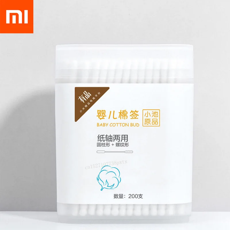 

Xiaomi Mijia Cotton Swab Paper Stick Two Head Licking Ear Disinfection Pointed Cottonswab Special Wood Sticks for Home Baby
