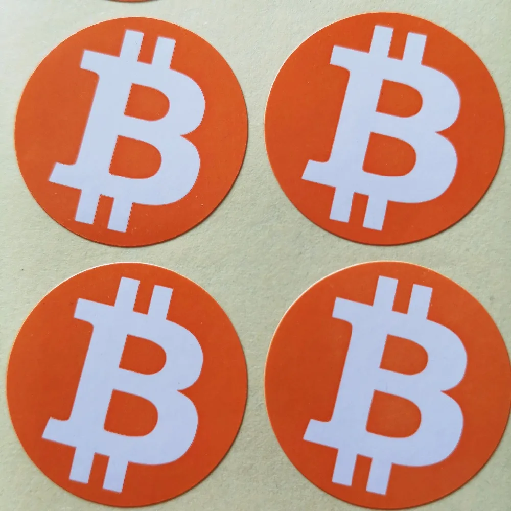 

500pcs 30mm bitcoin logo sticker, clear printing on gloss paper, let me know you love it, Item No.FS03