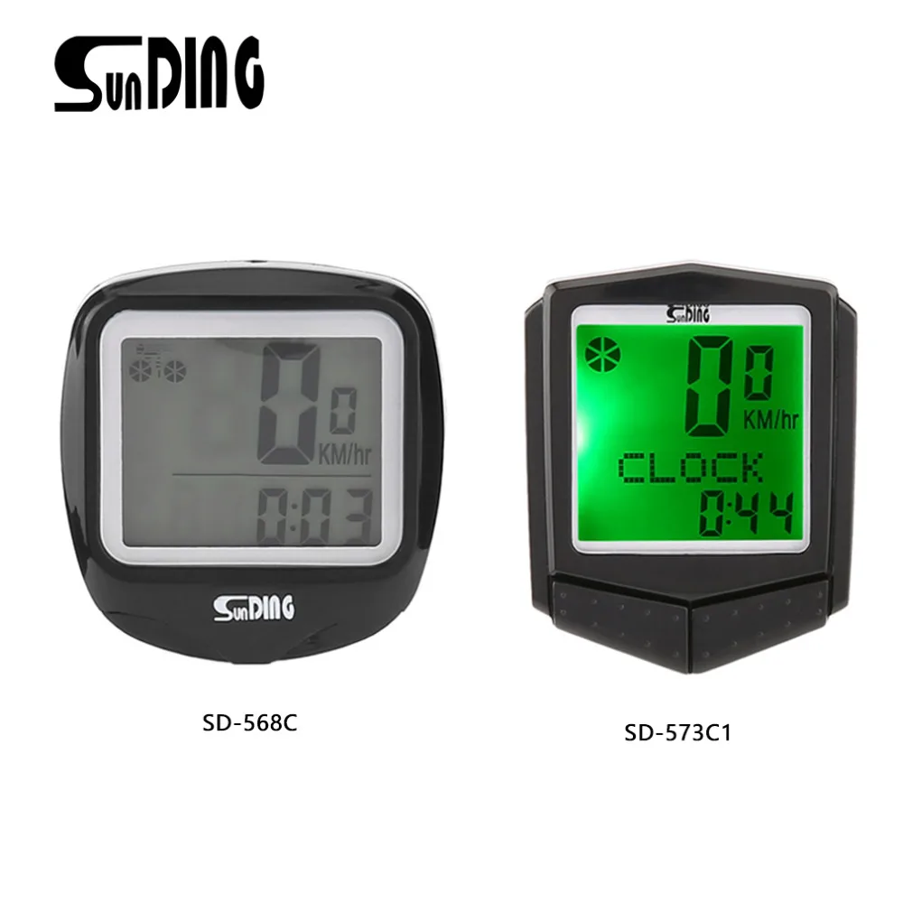 

SUNDING SD-568C/SD-573C1 Wireless Bicycle Computer Multifunctional Odometer Sensor Waterproof Digital LCD Speedometer Stopwatch