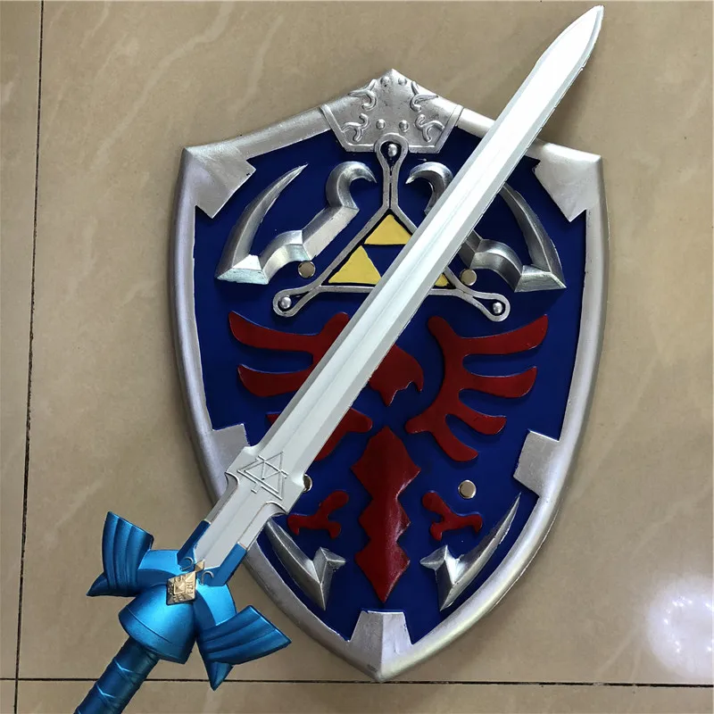 

80cm Skyward Shield Link 1:1 Weapon Cosplay Sword Kids Gift Role Play Gift Safety PU Material