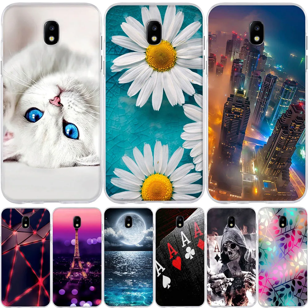 

For Samsung Galaxy J3 J5 J7 2017 SM-J730F Case Soft Silicone Cover 3D Pattern Cat Capa For Samsung J3 J5 J7 Pro 2017 Phone Cases