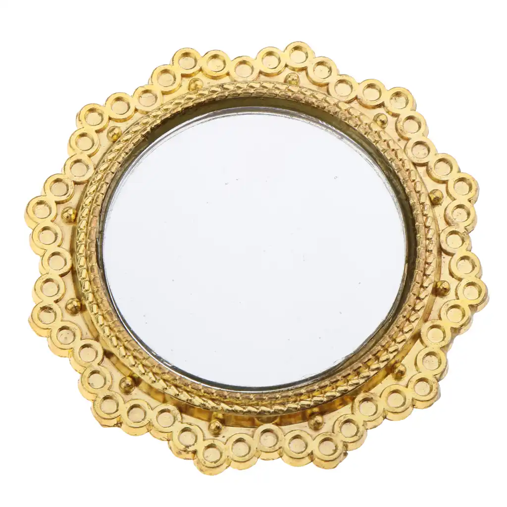 Dollhouse Miniature Porcelain Oval Wall Mirror D2000