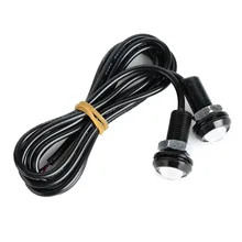 2Pcs LED Car Light Bulb 18mm 12V 9W Eagle Eye Round LEDs White Light Daytime Running Lights Fog Lamps reversing Backup Lamp DIY