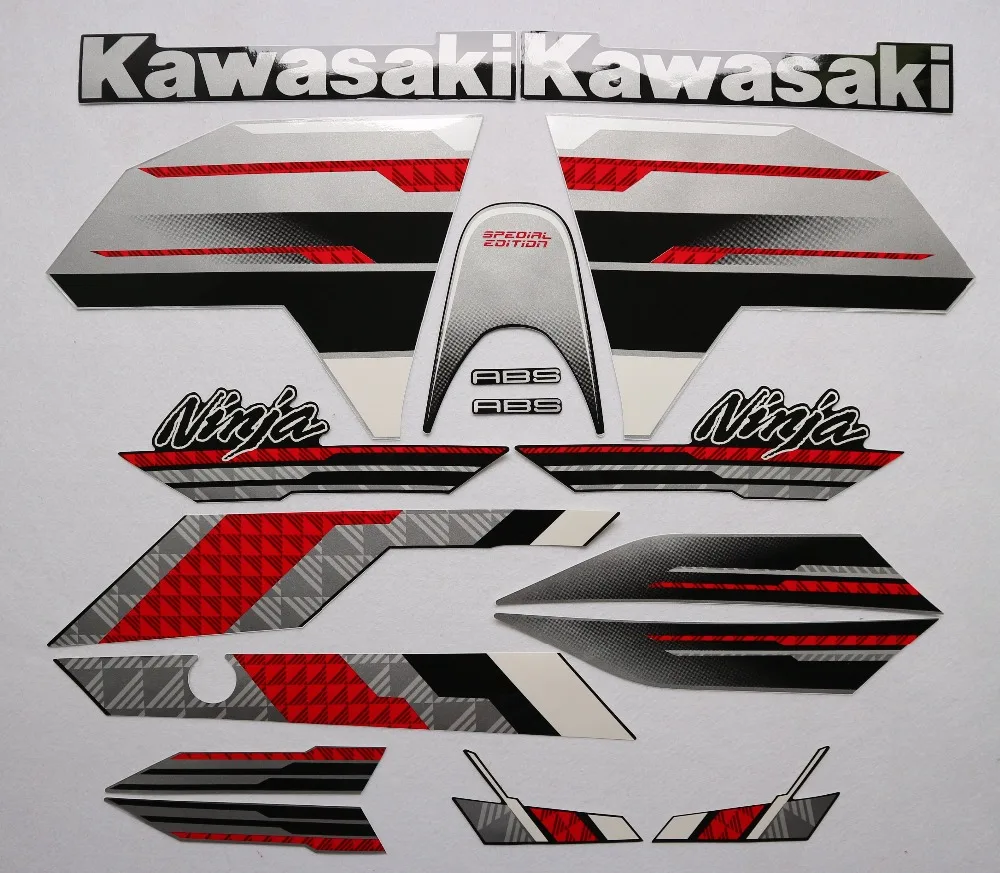 Мотоцикл полный набор наклеек наклейка подходит для 2013-Kawasaki-Ninja300 черный |