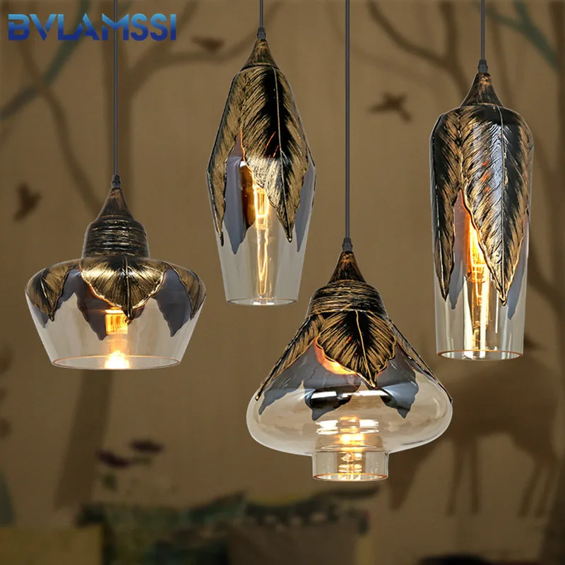 Vintage Pendelleuchten Loft Glas Pendelleuchte Industrie Tisch