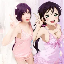 Anime japonés lovelive Tojo Nozomi sweet pink pijamas Trajes para mujeres Anime Cosplay vestidos lolita disfraces