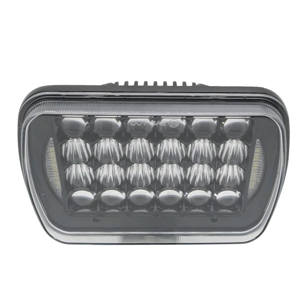 Car 7x6 5x7 Inch Projector Sealed Beam Head Light 5D LED Headlight With DRL Angle Eyes for Jeep Cherokee XJ Truck 4X4 Offroad (13)