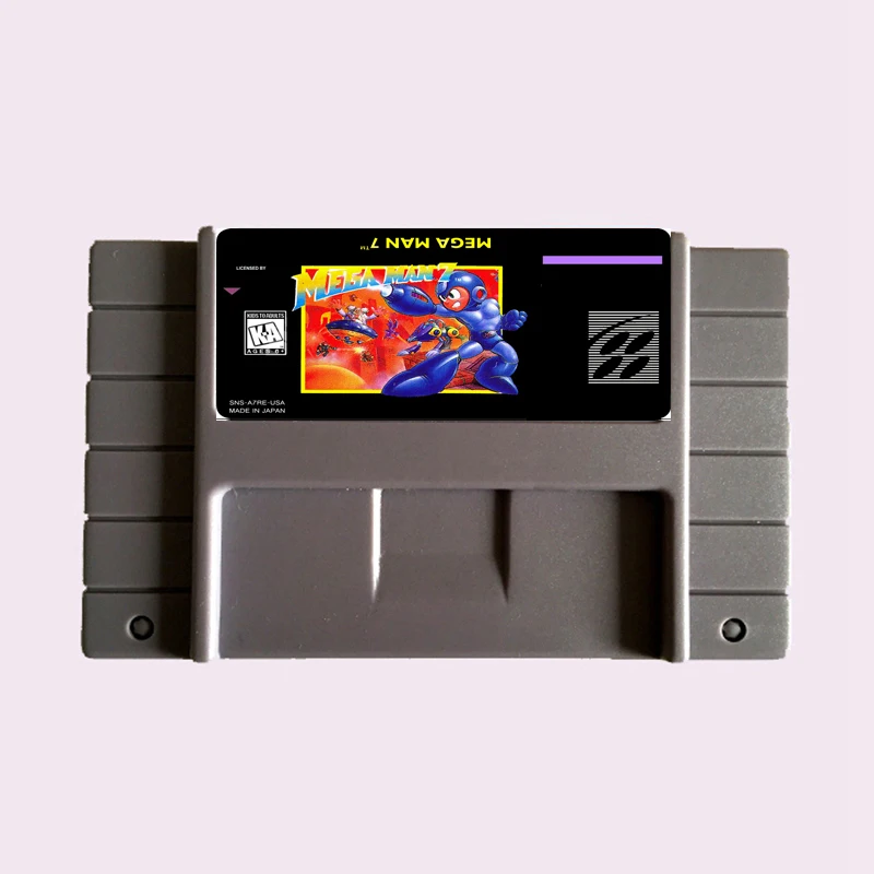Высокое качество 16 бит Мега человек 7 NTSC большой серый игровой карты для США