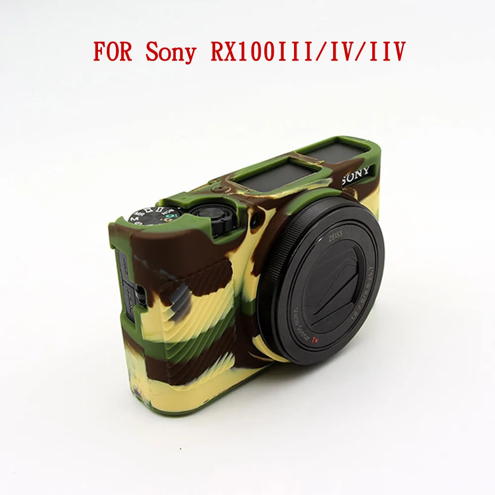 Мягкая сумка для камеры силиконовый чехол для sony A5000 A5100 A6000 A6300 A6500 RX100 III IV - Цвет: RX100III IV Army